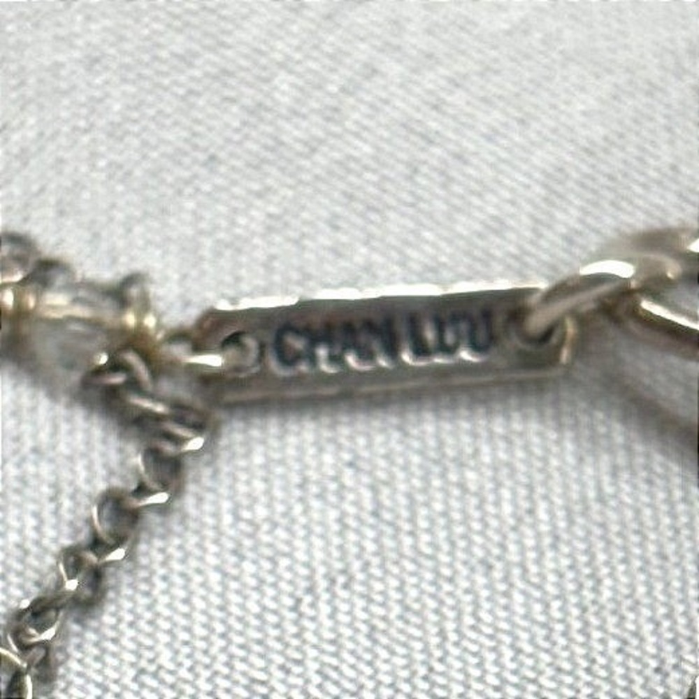 Chan Luu Lariat Necklace Womens OS Silver Excellent Pyrite Gemstone 925 Sterling - Picture 5 of 9